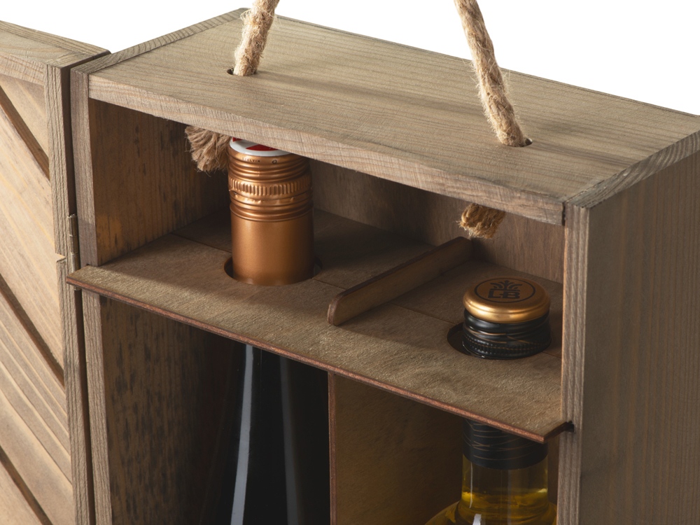 Коробка подарочная из массива дерева для 2х бутылок — изображение 8