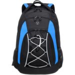 Рюкзак TORBER ROCKIT с отделением для ноутбука 15, черный/синий, полиэстер, 33х19х45 см, 28 л