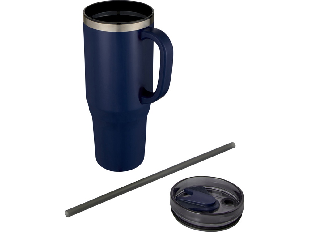Melbourne кружка 1200 мл, сертифицированная согласно RCS, с соломинкой - Темно - синий — изображение 3
