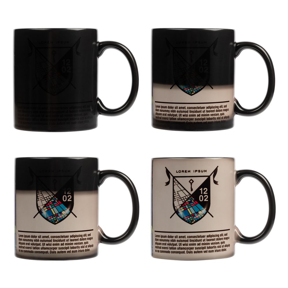 Кружка «Хамелеон», глянцевая, черная — изображение 4