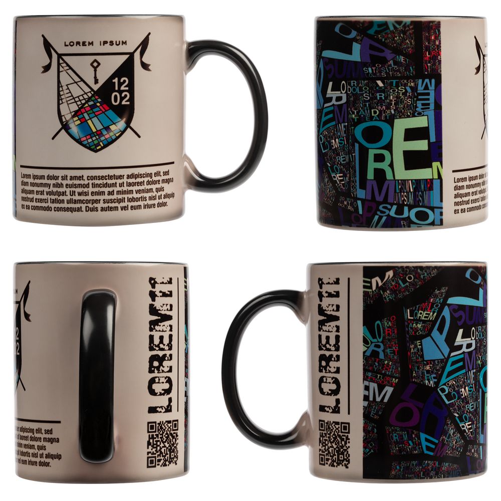 Кружка «Хамелеон», глянцевая, черная — изображение 5