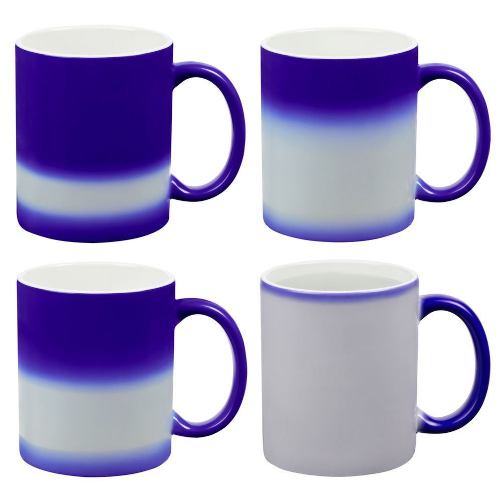 Кружка «Хамелеон», ver.2, матовая, синяя — изображение 3