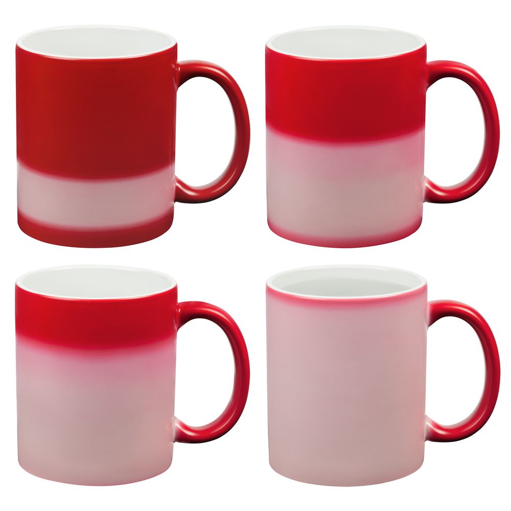 Кружка «Хамелеон» ver.2, матовая, красная — изображение 3