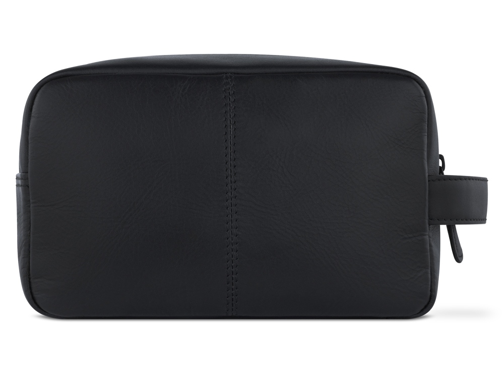 Несессер дорожный BUGATTI Clark, чёрный, воловья кожа/полиэстер, 20х10х13 см, 2,5 л — изображение 4