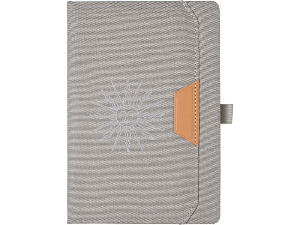 Блокнот А5 из RPET Harvey, 80 листов FSC бумага, серый с термотрансфером