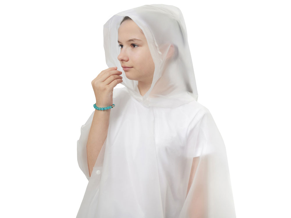 Пончо Hawaii c чехлом детский, белый — изображение 4