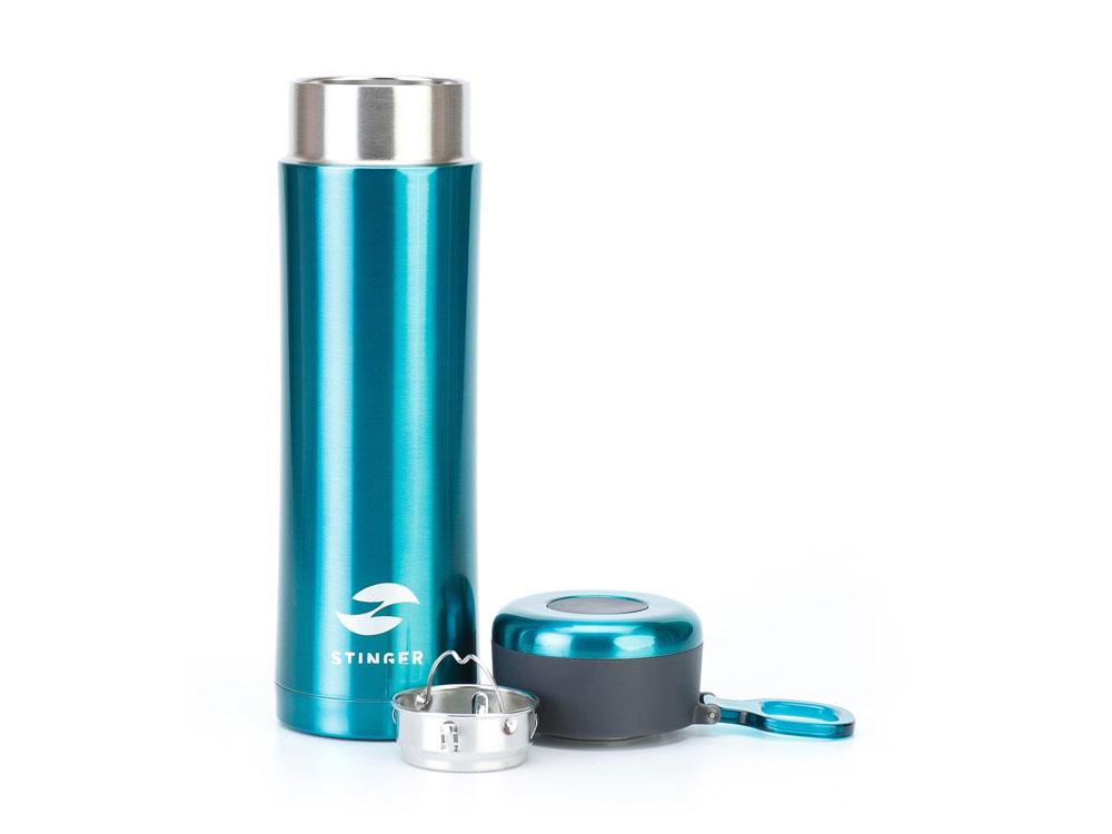 Термокружка Stinger, 0,42 л, сталь/пластик, изумрудный глянцевый, 7,5 х 6,9 х 22,2 см — изображение 4