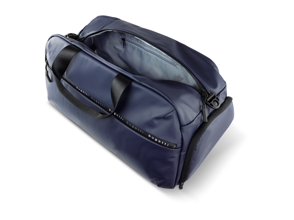 Сумка спортивная BUGATTI Blanc, синяя, тарпаулин/полиэстер, 52х26х27,5 см — изображение 3