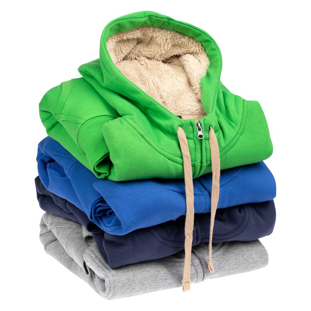 Толстовка унисекс на молнии Sherpa 280, ярко-зеленая — изображение 14