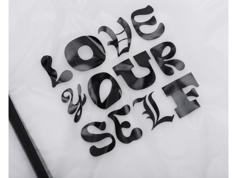 Дождевик Providence, прозрачный/черный с чехлом (трафаретная печать) — изображение 2