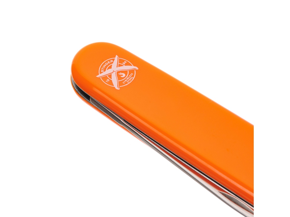 Нож перочинный Stinger, 90 мм, 2 функции, материал рукояти: АБС-пластик (оранжевый) — изображение 8