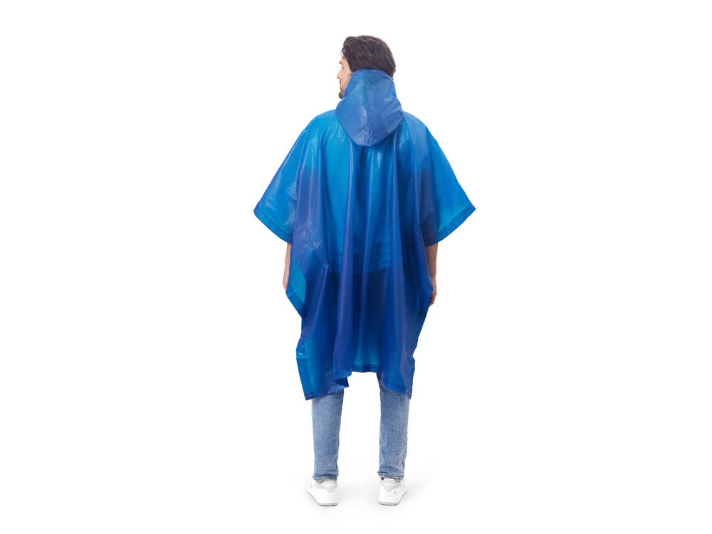 Пончо Hawaii c чехлом унисекс, классический синий — изображение 3