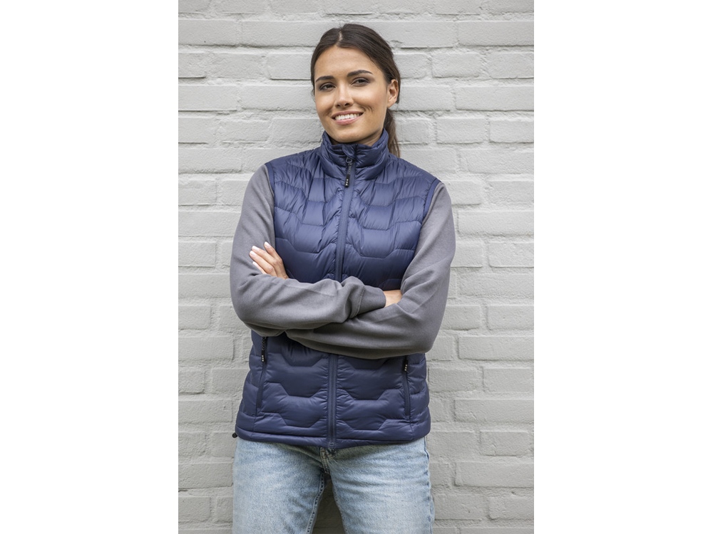 Женская утепленная телогрейка Epidote из материалов, переработанных по стандарту GRS - сплошной черный — изображение 8