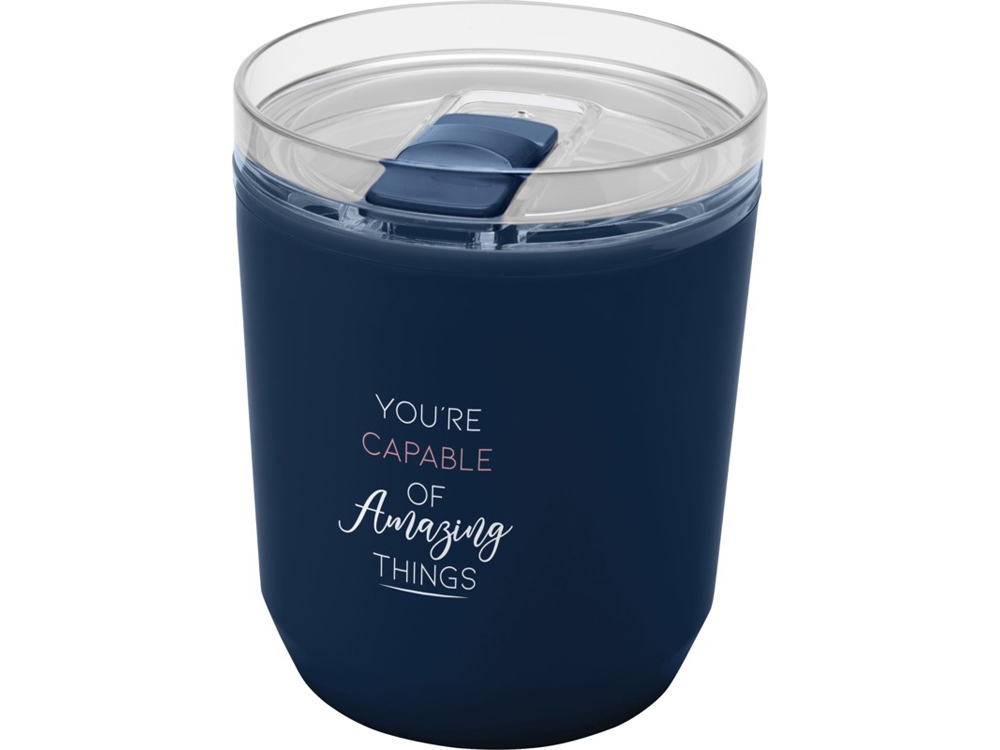 Hudson кружка из переработанного пластика с двойными стенками объемом 180 мл, темно-синий — изображение 6