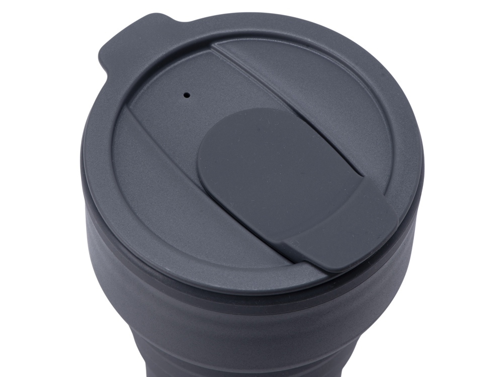 Силиконовый складной стакан GoCup, темно-серый — изображение 6