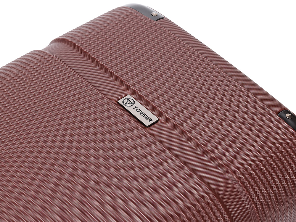 Чемодан TORBER Onego, бордовый, ABS-пластик, 69,5 х 46 х 26 см, 69 л — изображение 10