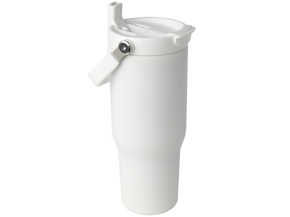 Термостакан Bronx объемом 900 мл из меди и переработанной нержавеющей стали, сертифицированной по стандарту RCS, с вакуумной изоляцией и крышкой с двойной функцией - Белый — изображение 4