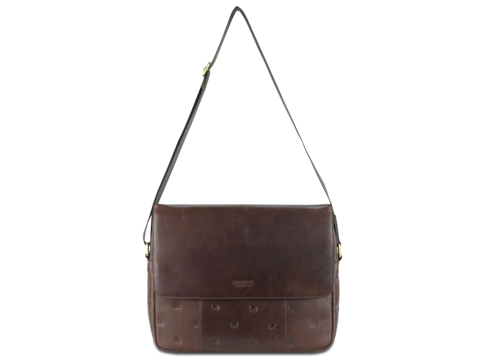 Сумка через плечо Mano Don Leon, натуральная кожа в коричневом цвете, 38 х 30 х 7 см — изображение 7