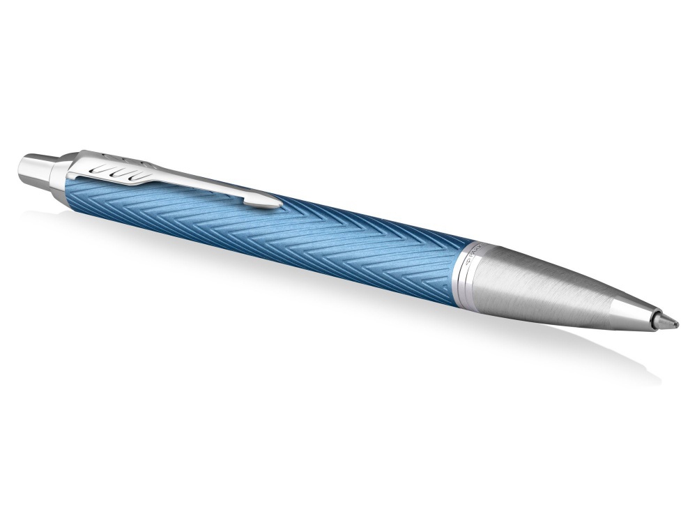 Шариковая ручка Parker IM Premium K318 Blue Grey CT, стержень: M, цвет чернил: blue, в подарочной упаковке. — изображение 3