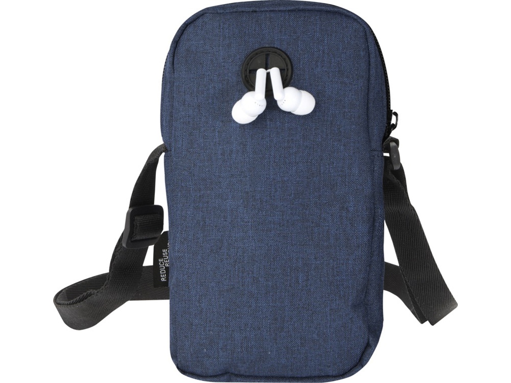 Сумка для телефона Ross из переработанного материала, синий navy — изображение 3