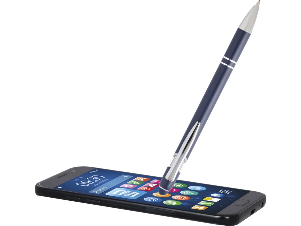 Kish шариковая ручка с серебристой отделкой - Темно - синий (синие чернила) — изображение 5