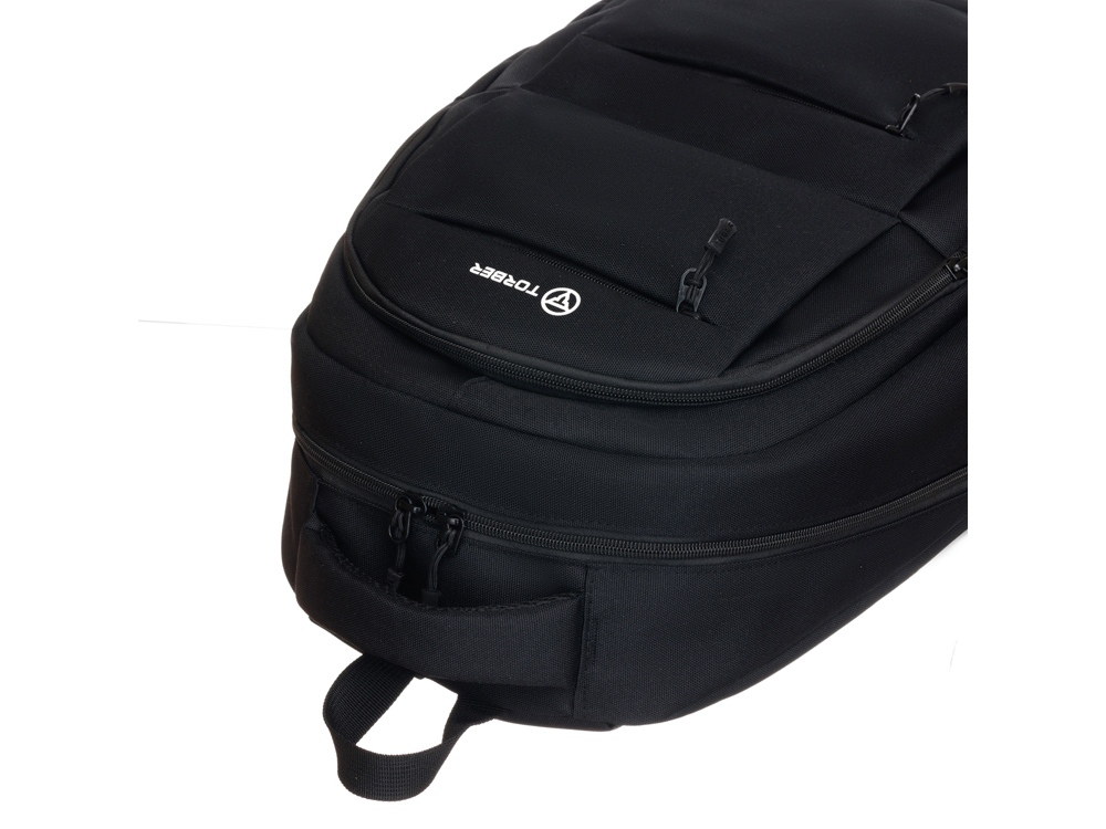 Рюкзак TORBER CLASS X, черный, полиэстер 900D, 45 x 30 x 18 см + Мешок для сменной обуви в подарок! — изображение 11