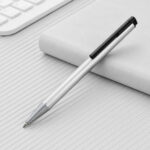 Металлическая шариковая ручка с флеш-картой на 8 Гб Jobs, серебристая