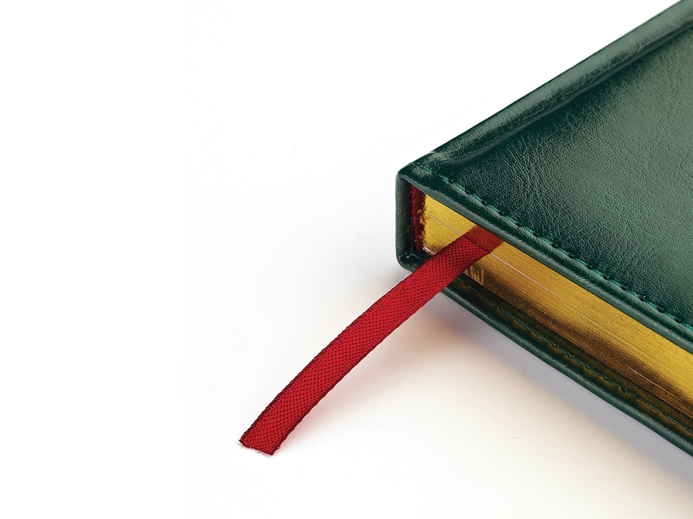 Ежедневник А5 датированный Sidney Nebraska 2026, зеленый (золотой обрез) — изображение 4