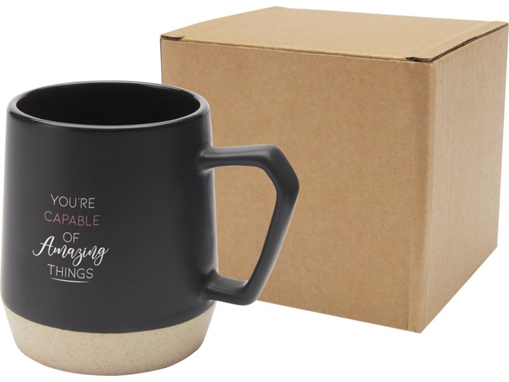 Dolce керамическая кружка объемом 300 мл с матовой отделкой, сплошной черный — изображение 6