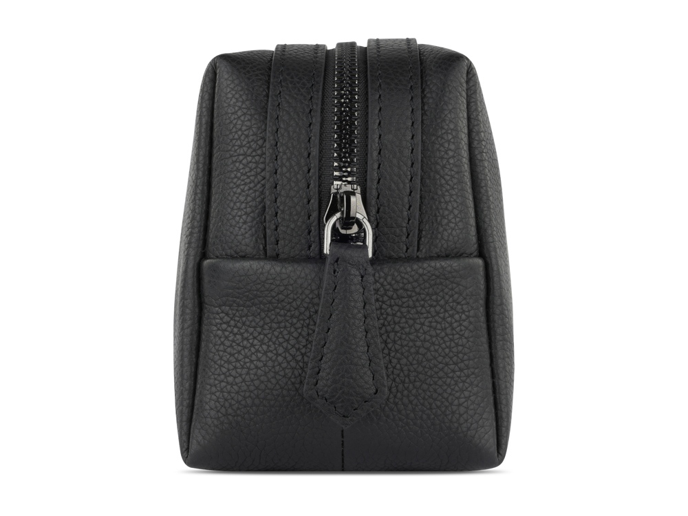 Косметичка BUGATTI Bella, чёрная, воловья кожа/полиэстер, 19х8,5х11 см — изображение 3