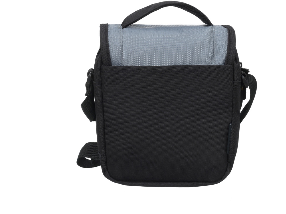 Сумка наплечная TORBER, черный/серый, полиэстер/добби, 15х5х22 см — изображение 4