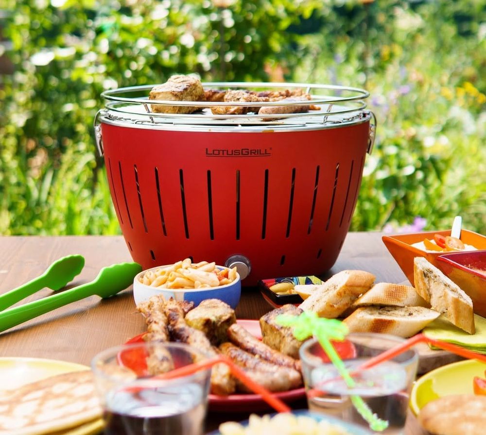 Угольный гриль Lotus Grill Classic, красный — изображение 4