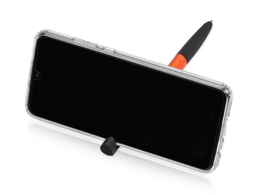 Ручка-стилус металлическая шариковая многофункциональная (6 функций) Multy, оранжевый — изображение 4