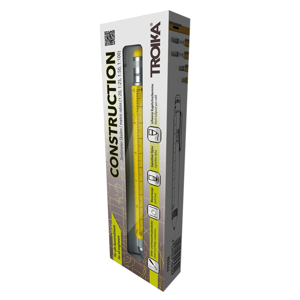 Ручка шариковая Construction, мультиинструмент, красная — изображение 5