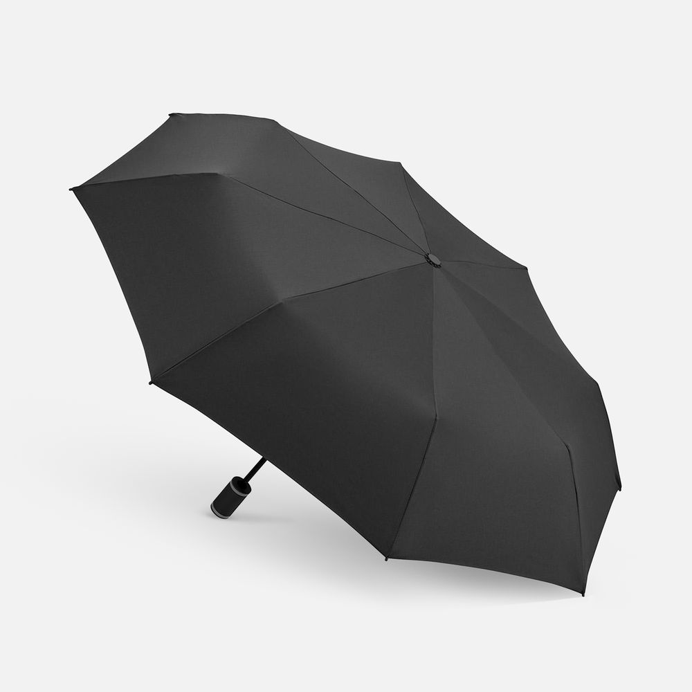 Зонт складной AOC Mini с цветными спицами, серый — изображение 2