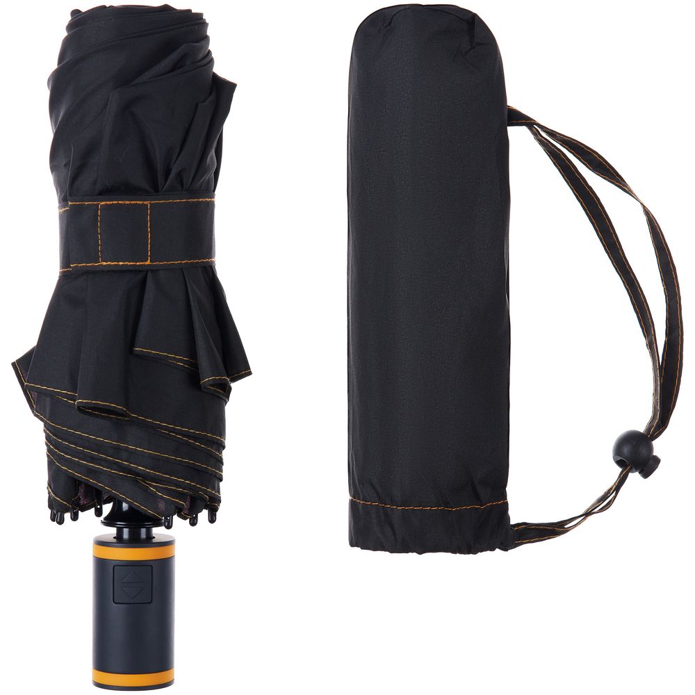 Зонт складной AOC Mini с цветными спицами, оранжевый — изображение 5