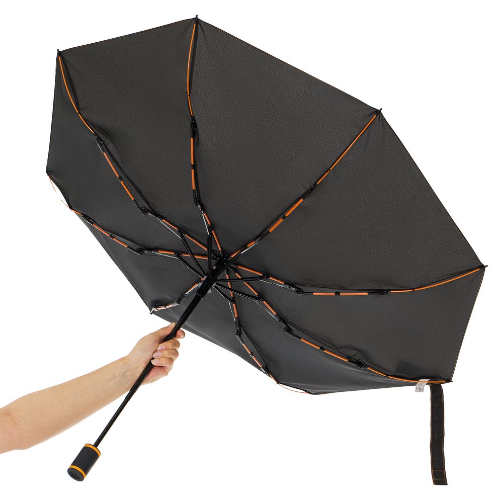 Зонт складной AOC Mini с цветными спицами, оранжевый — изображение 9