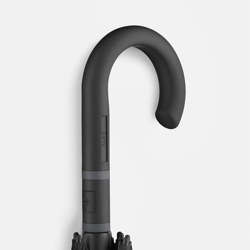 Зонт-трость с цветными спицами Color Style, серый — изображение 4