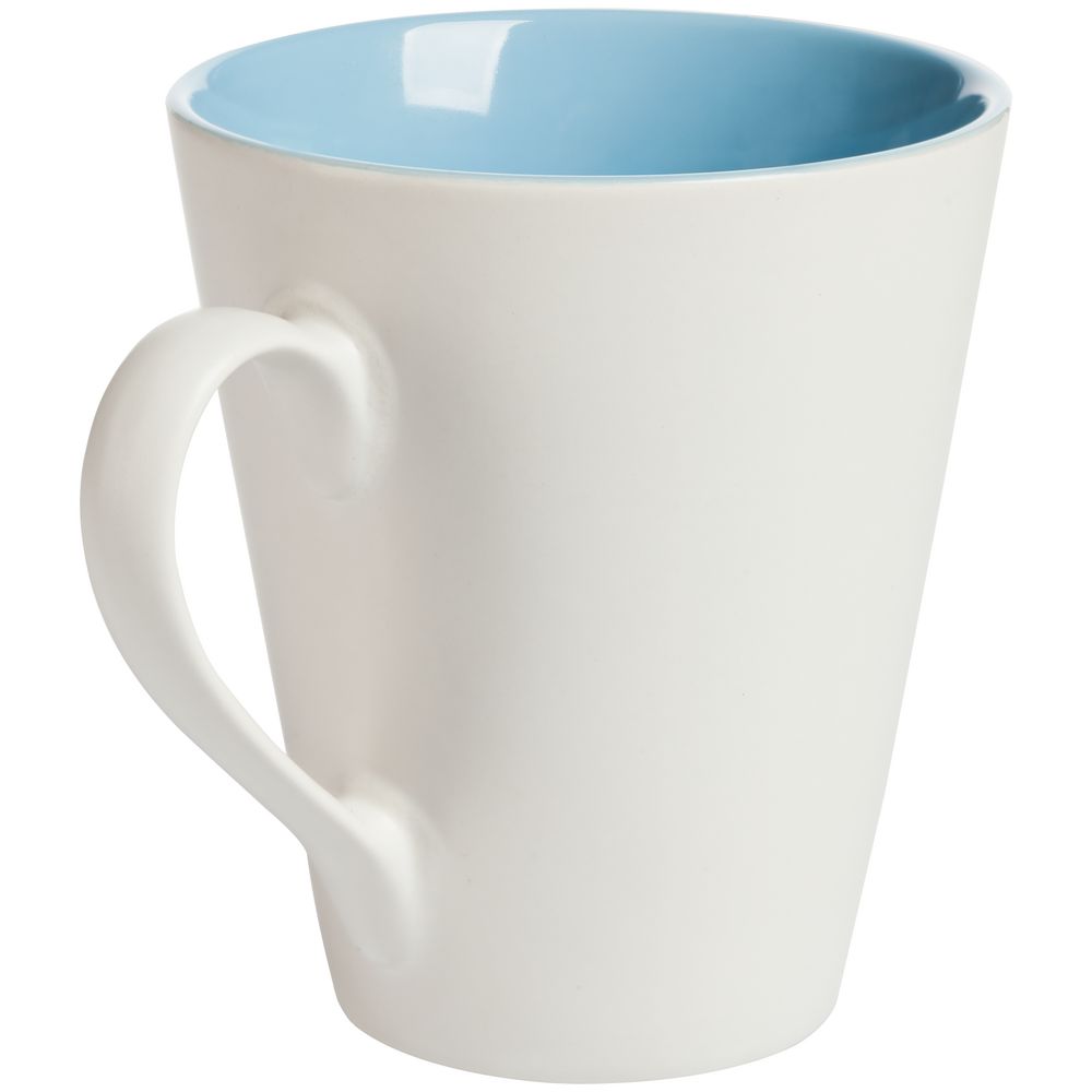 Кружка New Bell матовая, белая с голубым — изображение 2