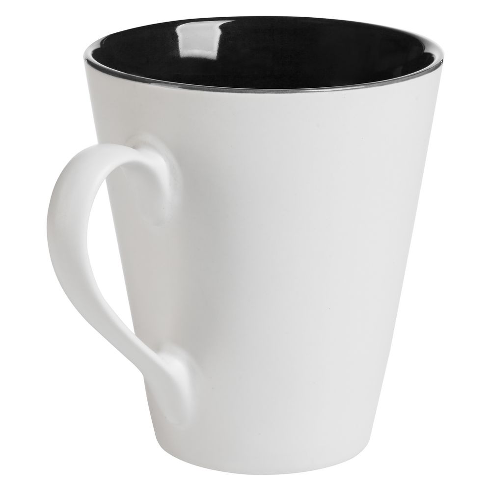 Кружка New Bell матовая, белая с черным — изображение 2