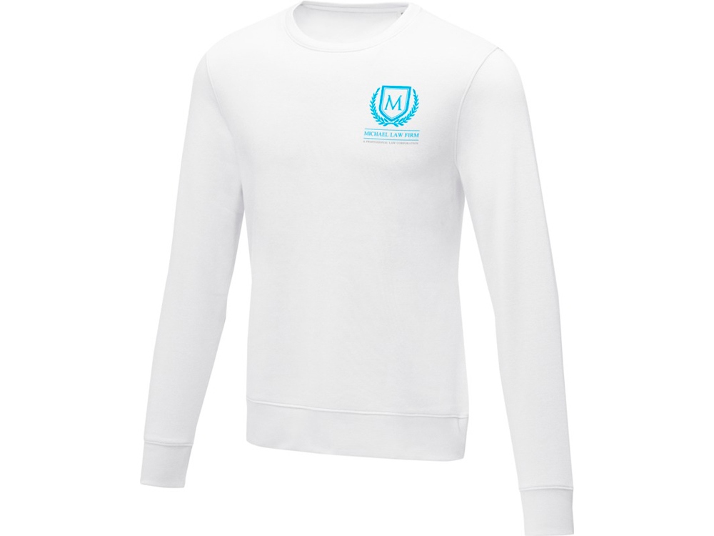 Мужской свитер Zenon с круглым вырезом, белый — изображение 6