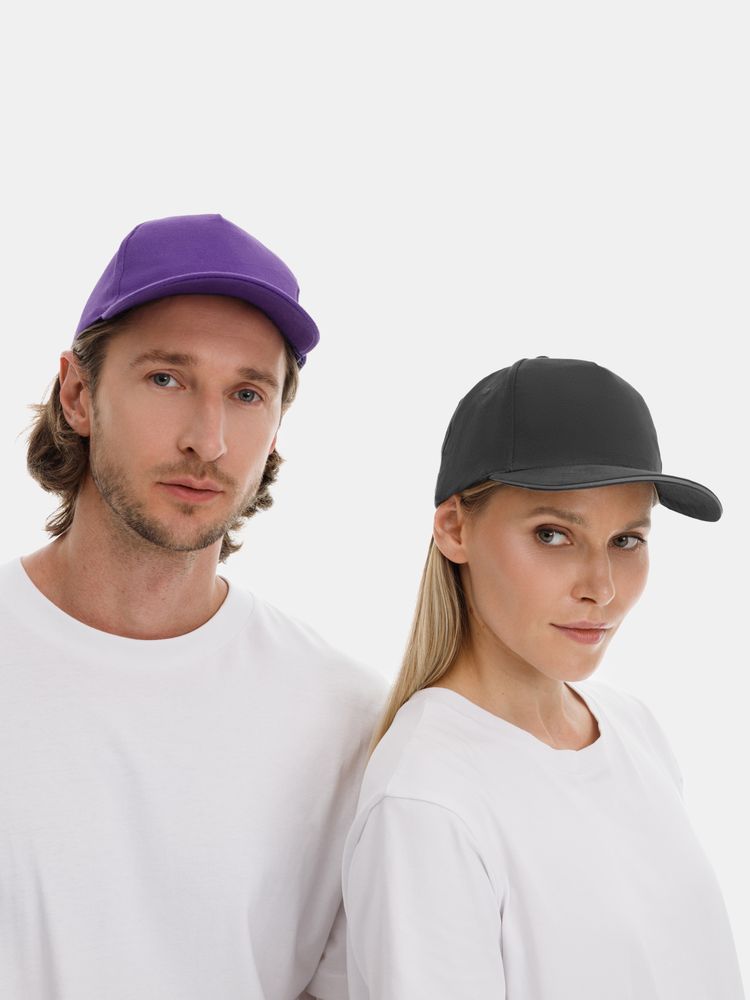 Бейсболка Long Beach, темно-серая со светло-серым — изображение 10