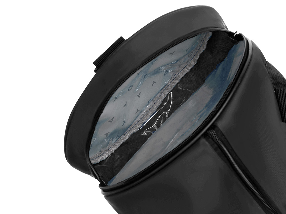 Сумка спортивная TORBER Mobi, чёрный, полиэстер 900D с PU покрытием, 45 х 25 х 25 см — изображение 5