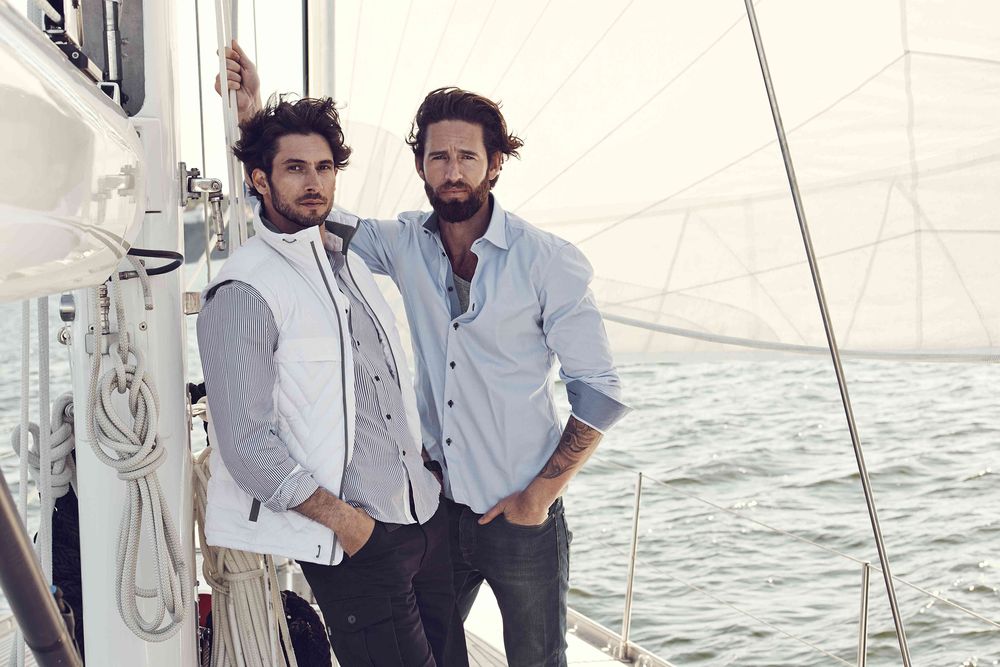 Рубашка мужская в полоску Reno, темно-синяя — изображение 4