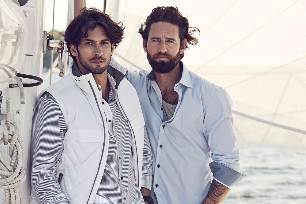 Рубашка мужская в полоску Reno, темно-синяя — изображение 5