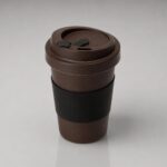 Стакан из кофе с силиконовой манжетой Latte, коричневый (Р)