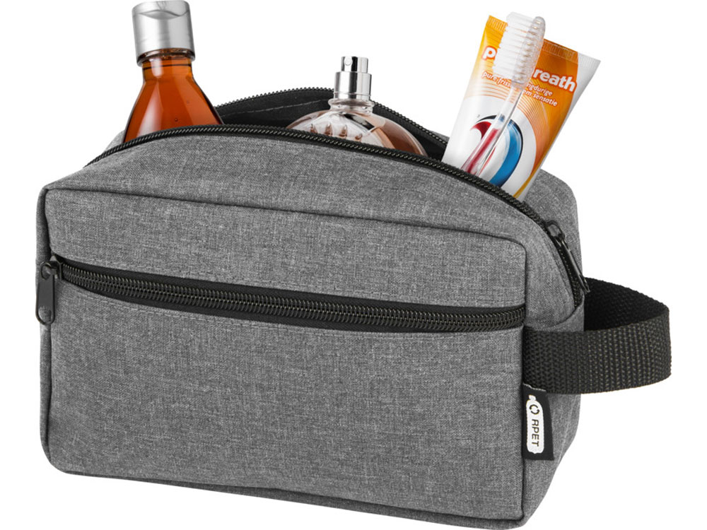 Косметичка Ross объемом 1,5 л из переработанного РЕТ-пластика, серый яркий — изображение 4