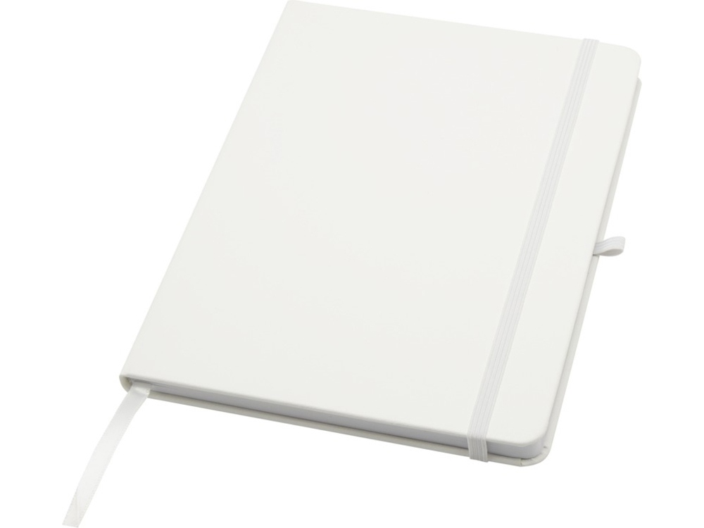 Teak блокнот А5 из переработан. материала в твердой обложке с линован. страницами - Белый