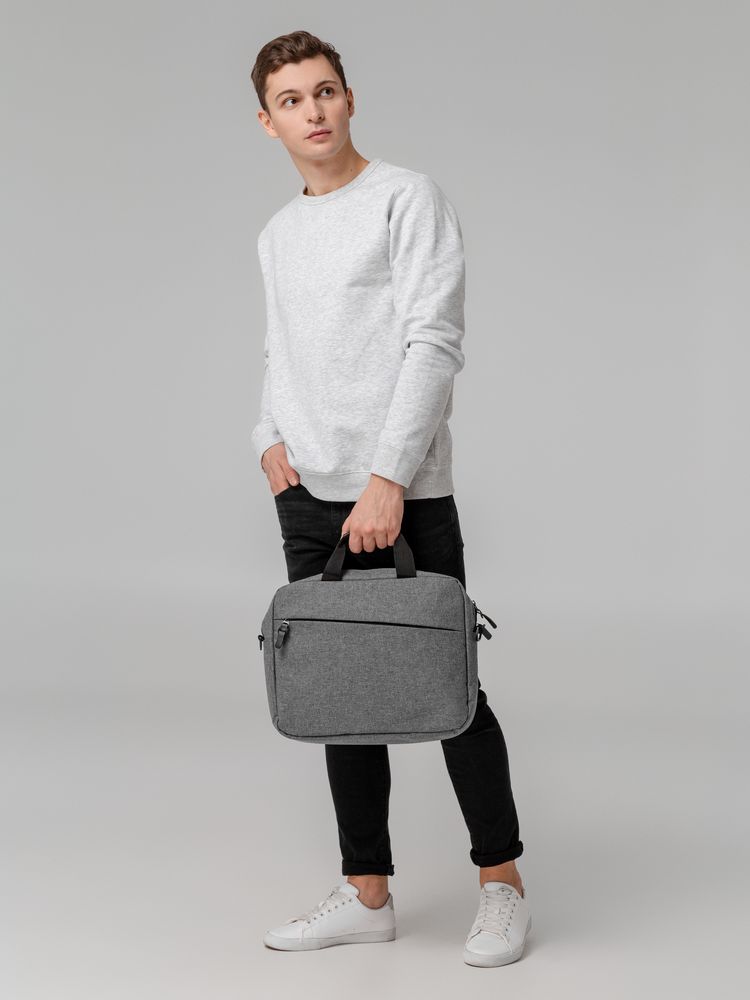 Сумка для ноутбука The First, серая — изображение 7