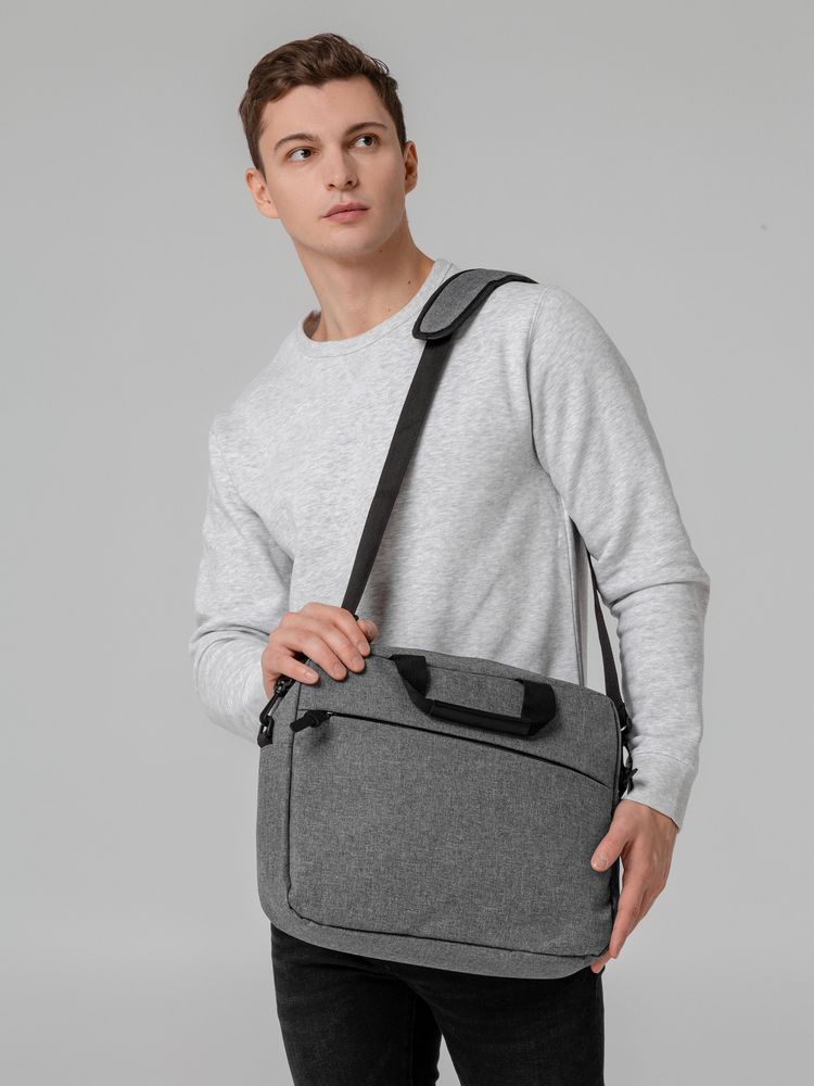 Сумка для ноутбука The First, серая — изображение 6